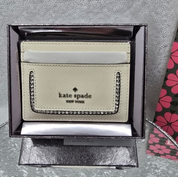 Kate Spade New York Madison Small Cardholder with Rhinestones in Gift Box - Picture 3 of 14